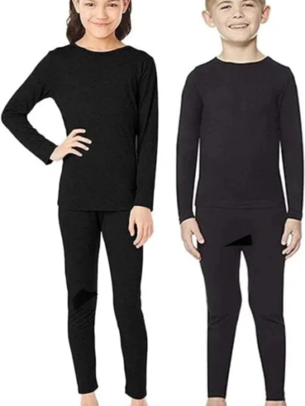 32 Degrees Heat Kids XL Long Sleeve Black Crew Neck & Legging Set NWT